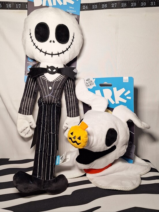 Bark Other - NWT Bark Nightmare Before Christmas Jack And Zero Dog Toys, 2 Toy All Dog Sizes